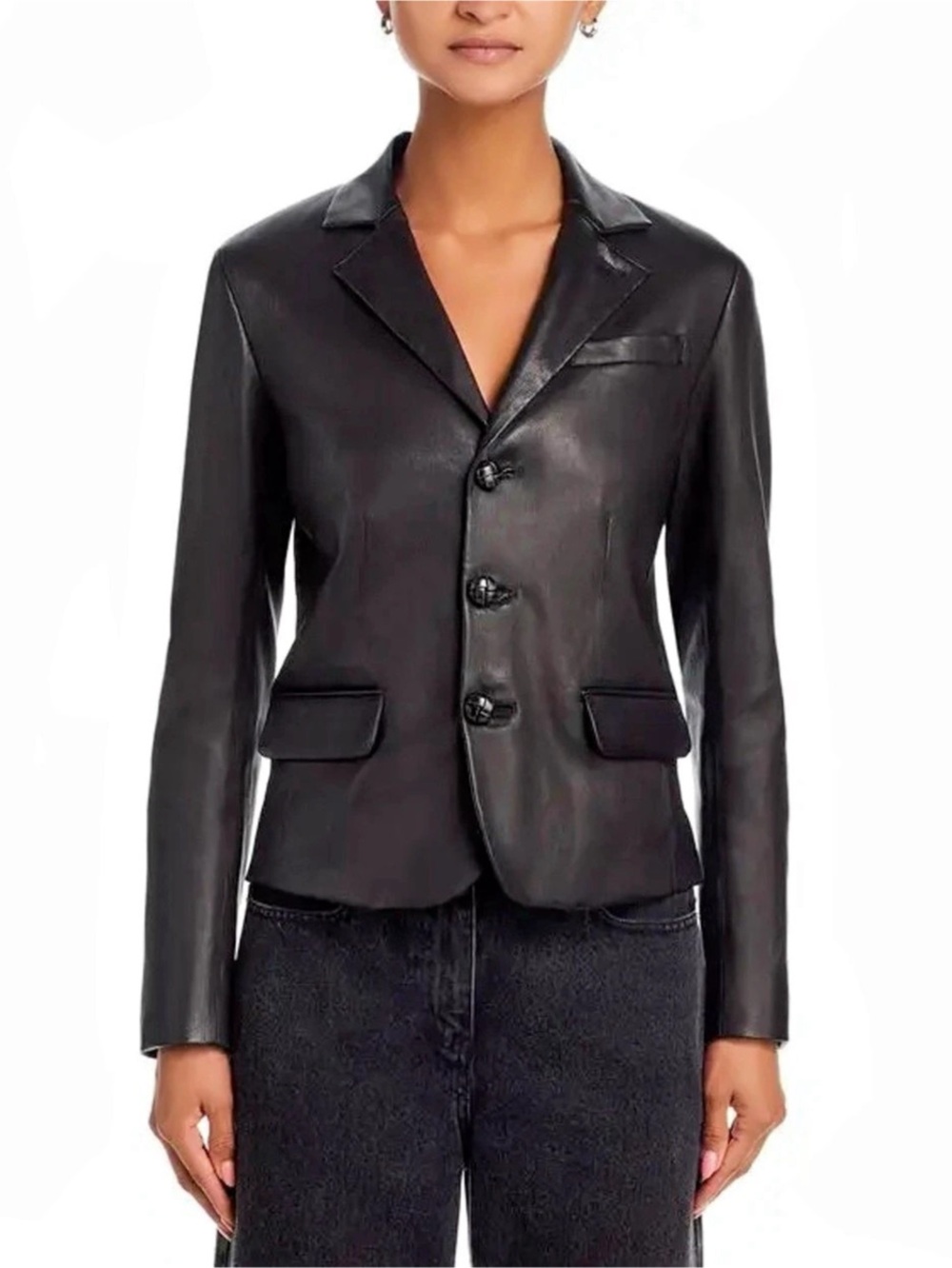 FRAME " THE LEATHER SMART BLAZER" ***********SIZE: 10